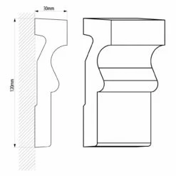 NMC | Fassadenprofil "Bremen" | MA12 DOMOSTYL | Fassadenstuck | 120 X 30 X 2000 Mm | Aussenstuck -Profistuck Verkäufe NMC DOMOSTYL MA12 4 1280x1280