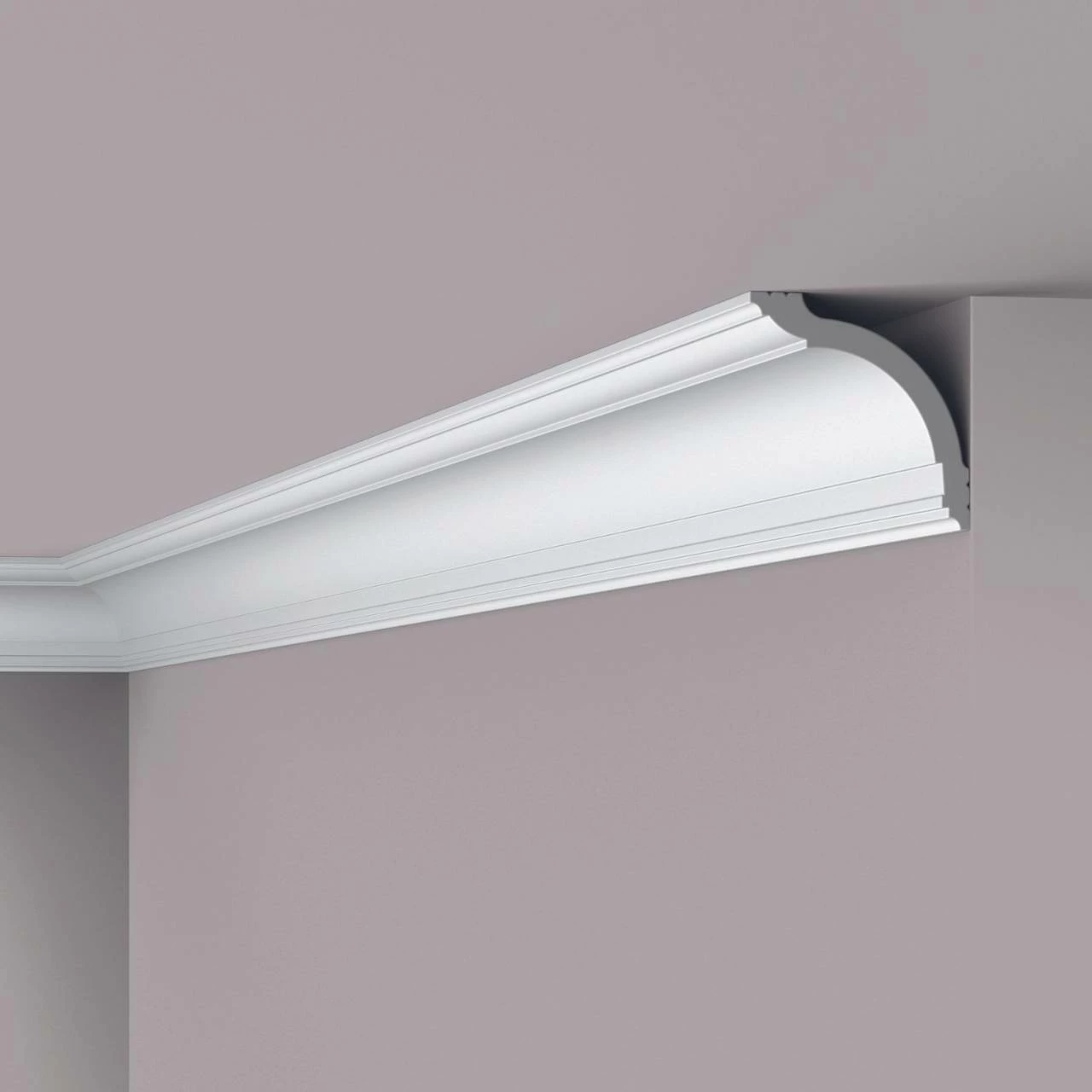 NMC | Stuckleiste | WT17 WALLSTYL® | Polystyrol | 95 X 95 X 2000 Mm | Weiß | Deckenleiste 3 NMC | Stuckleiste | WT17 WALLSTYL® | Polystyrol | 95 X 95 X 2000 Mm | Weiß | Deckenleiste