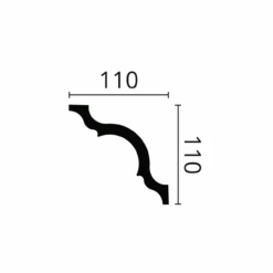 NMC Stuckleiste "Stockholm" A NOMASTYL Polystyrol 110 X 110 X 2000 Mm Weiß Deckenleiste -Profistuck Verkäufe NOMASTYL A 2 1280x1280