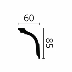 NMC Deckenleiste GL NOMASTYL 85 X 60 X 2000 Mm Polystyrol Weiß Deckenleiste -Profistuck Verkäufe NOMASTYL GL 2 1280x1280