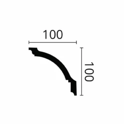 NMC Stuckleiste "Stettin" GP NOMASTYL Polystyrol 100 X 100 X 2000 Mm Weiß Deckenleiste -Profistuck Verkäufe NOMASTYL GP 2 1280x1280
