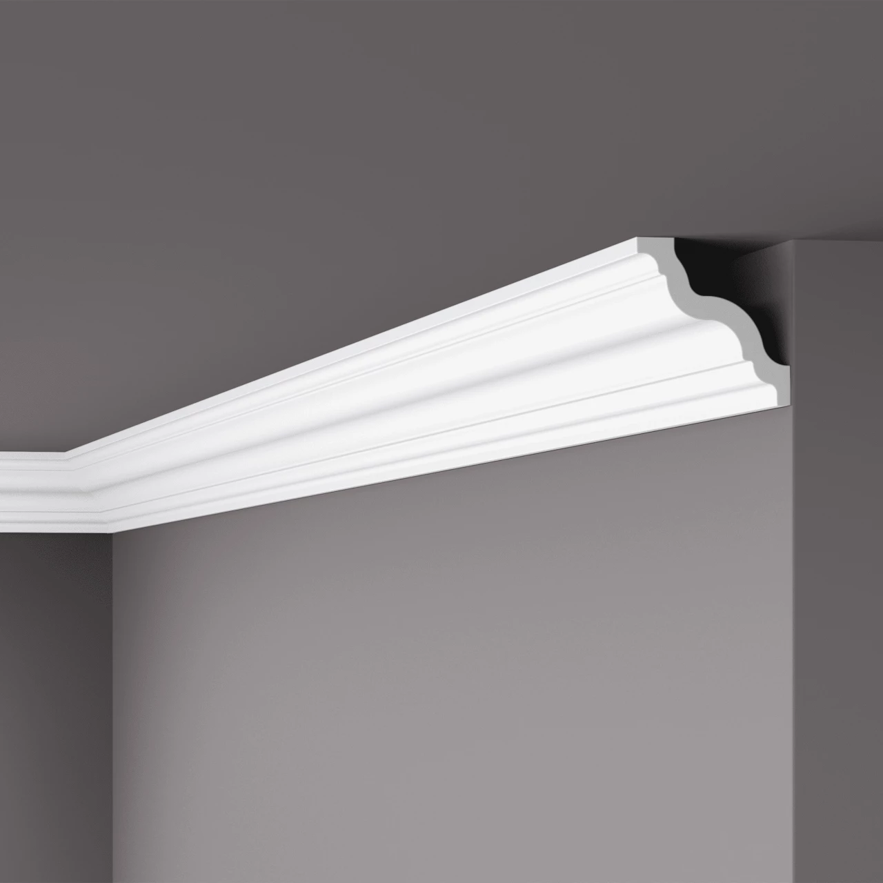 NMC Stuckleiste GR NOMASTYL 80 X 85 X 2000 Mm Polystyrol Weiß Deckenleiste 3 NMC Stuckleiste GR NOMASTYL 80 X 85 X 2000 Mm Polystyrol Weiß Deckenleiste