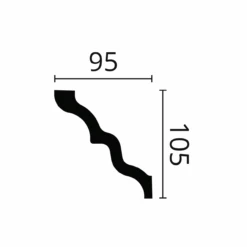 NMC | Stuckleiste "Linz" | SM NOMASTYL | Polystyrol | 95 X 105 X 2000 Mm | Weiß | Deckenleiste -Profistuck Verkäufe NOMASTYL SM 2 1280x1280