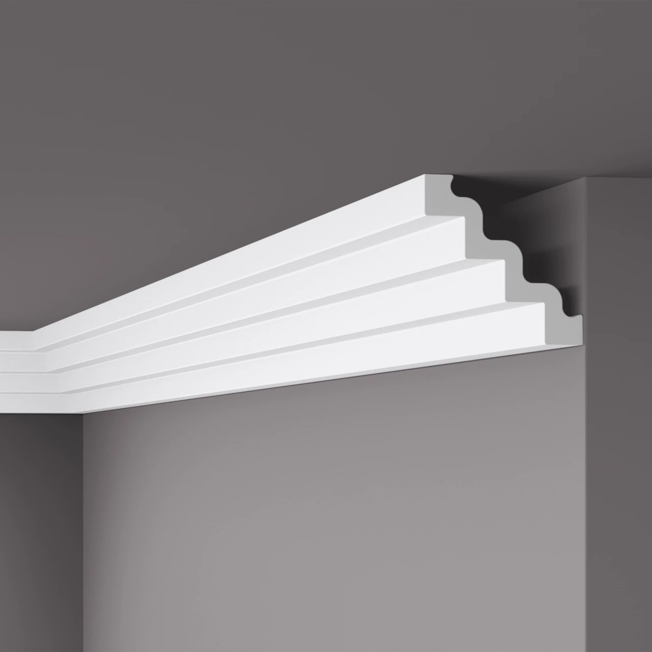 NMC | Stuckleiste | ST4 NOMASTYL | 130 X 130 X 2000 Mm | Polystyrol | Weiß | Deckenleiste 3 NMC | Stuckleiste | ST4 NOMASTYL | 130 X 130 X 2000 Mm | Polystyrol | Weiß | Deckenleiste