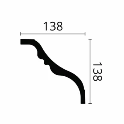 NMC Stuckleiste "Salzburg" TI NOMASTYL Polystyrol 140 X 140 X 2000 Mm Weiß Deckenleiste -Profistuck Verkäufe NOMASTYL TI 2 1280x1280