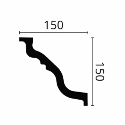 NMC | Stuckleiste "Innsbruck" | TL NOMASTYL | Polystyrol | 155 X 145 X 2000 Mm | Weiß | Deckenleiste 11 NMC | Stuckleiste "Innsbruck" | TL NOMASTYL | Polystyrol | 155 X 145 X 2000 Mm | Weiß | Deckenleiste -Profistuck Verkäufe NOMASTYL TL 2 1280x1280