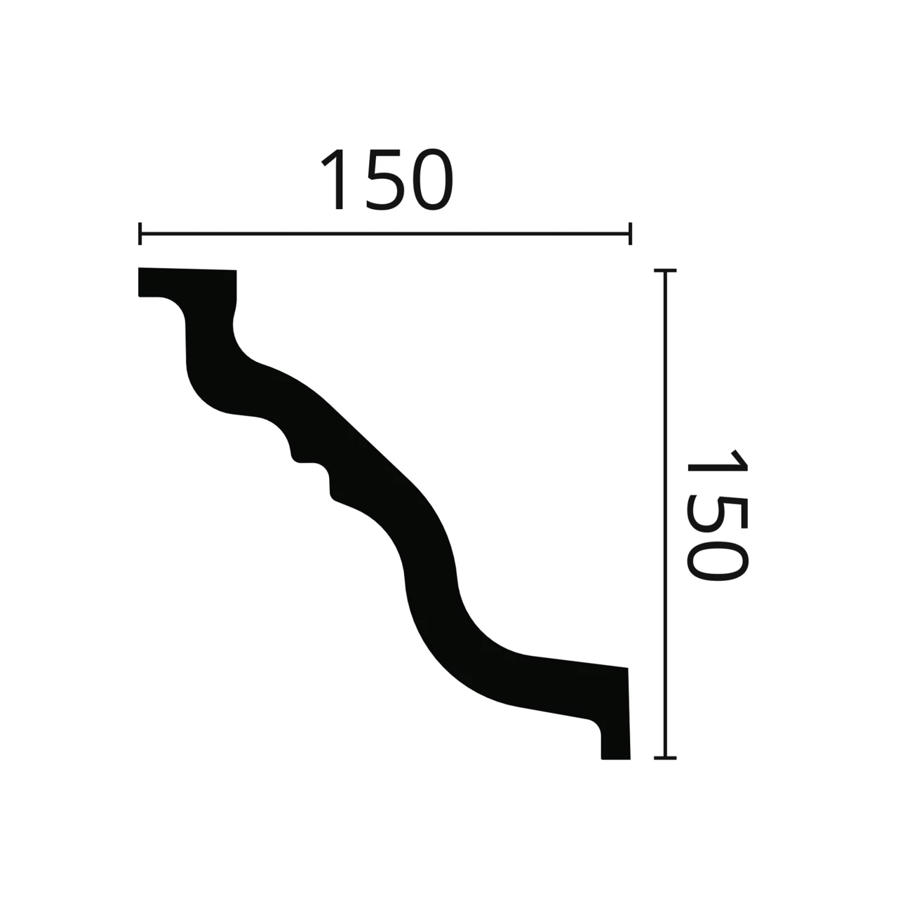 NMC | Stuckleiste "Innsbruck" | TL NOMASTYL | Polystyrol | 155 X 145 X 2000 Mm | Weiß | Deckenleiste 4 NMC | Stuckleiste "Innsbruck" | TL NOMASTYL | Polystyrol | 155 X 145 X 2000 Mm | Weiß | Deckenleiste – Bild 2