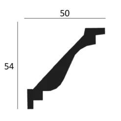 Elite Decor P812| Styropor Stuckleiste 54 X 50 X 2000 Mm Polyurethan Deckenleiste Weiß 7 Elite Decor P812| Styropor Stuckleiste 54 X 50 X 2000 Mm Polyurethan Deckenleiste Weiß -Profistuck Verkäufe P812 Querschnitt 1280x1280