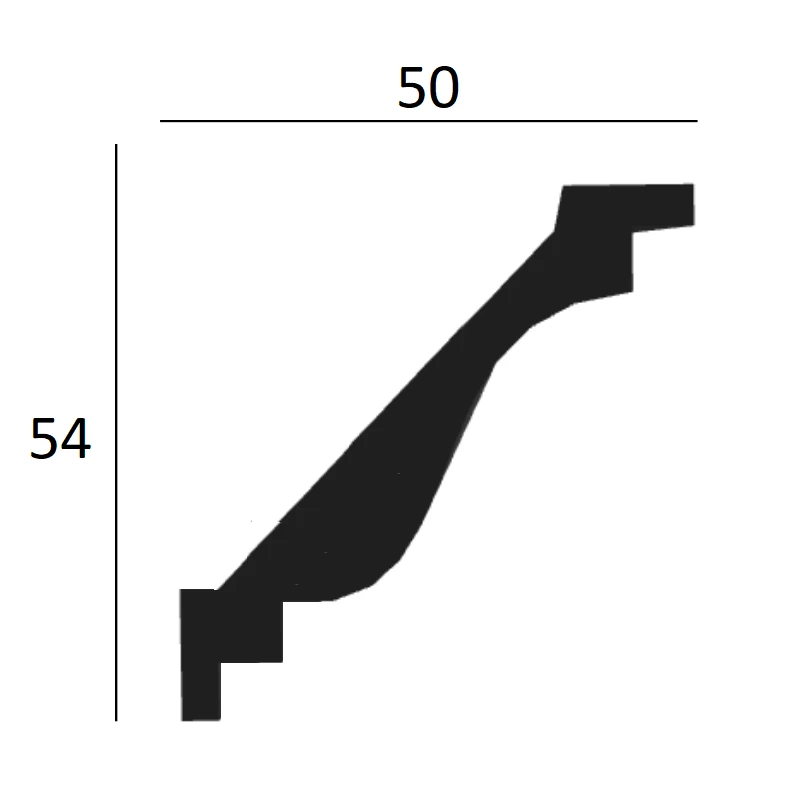 Elite Decor P812| Styropor Stuckleiste 54 X 50 X 2000 Mm Polyurethan Deckenleiste Weiß 5 Elite Decor P812| Styropor Stuckleiste 54 X 50 X 2000 Mm Polyurethan Deckenleiste Weiß – Bild 3