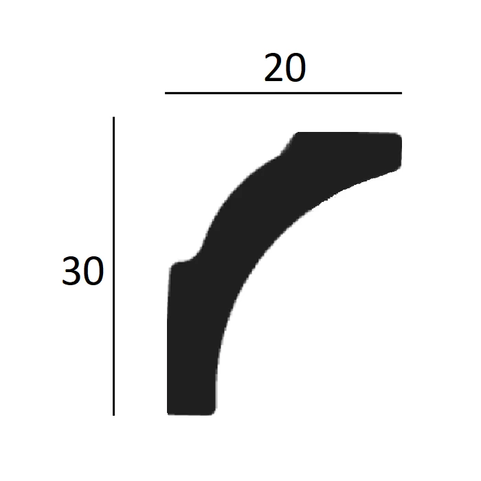 Elite Decor Stuckleiste P879| Polyurethan 20 X 30 X 2000 Mm Styropor Deckenleiste Weiß 5 Elite Decor Stuckleiste P879| Polyurethan 20 X 30 X 2000 Mm Styropor Deckenleiste Weiß – Bild 3
