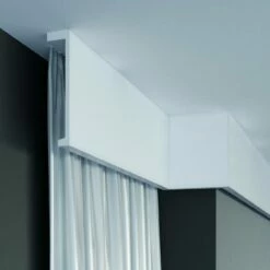 Elite Decor | Vorhangleiste "P890" | Polystyrol | 110 X 40 X 2000 Mm | Styropor Deckenleiste | Weiß