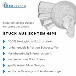 PROVISTON | Gipsleiste Hamburg | Echter Gipsstuck | 40 X 60 X 1030 Mm | Stuckleisten Aus Gips -Profistuck Verkäufe PROVISTON USP GIPS 1280x1280 62