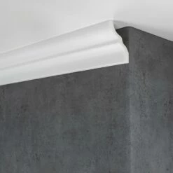 Wiesemann | Stuckleiste Eindhoven 06 | Polystyrol | 61 X 76 X 2000 Mm | Deckenleiste | Weiß -Profistuck Verkäufe PROVISTON Eindhoven 06 2 1280x1280