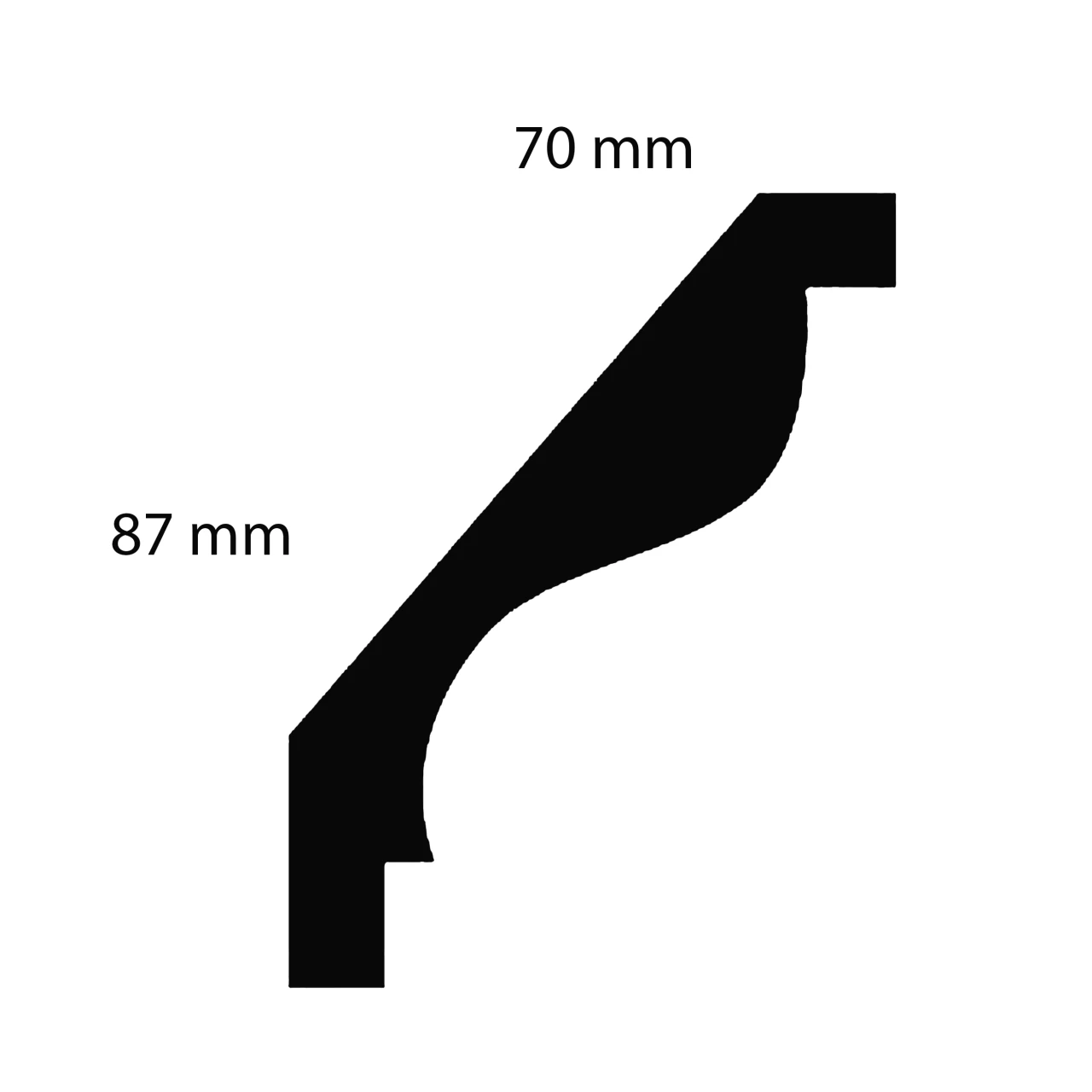 PROVISTON | Gipsleiste "ES-20" | Echter Gipsstuck | 70 X 87 X 1200 Mm | Stuckleiste Aus Gips 4 PROVISTON | Gipsleiste "ES-20" | Echter Gipsstuck | 70 X 87 X 1200 Mm | Stuckleiste Aus Gips – Bild 2