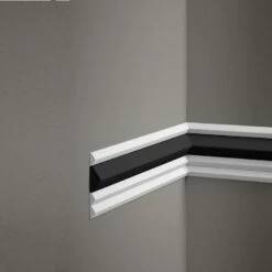 PROVISTON | Zierleiste "RM023" | 19 X 40 X 2000 Mm | Weiß | Wandleiste | Wanddekoration | Hochwertig -Profistuck Verkäufe QL023 3 1280x1280