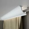 PROVISTON | Vorhangleiste "RM027" | 110 X 110 X 2000 Mm | Weiß | Stuckleiste | LED Lichtleiste