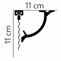 PROVISTON | Vorhangleiste "RM027" | 110 X 110 X 2000 Mm | Weiß | Stuckleiste | LED Lichtleiste 10 PROVISTON | Vorhangleiste "RM027" | 110 X 110 X 2000 Mm | Weiß | Stuckleiste | LED Lichtleiste -Profistuck Verkäufe QL027 4 1280x1280