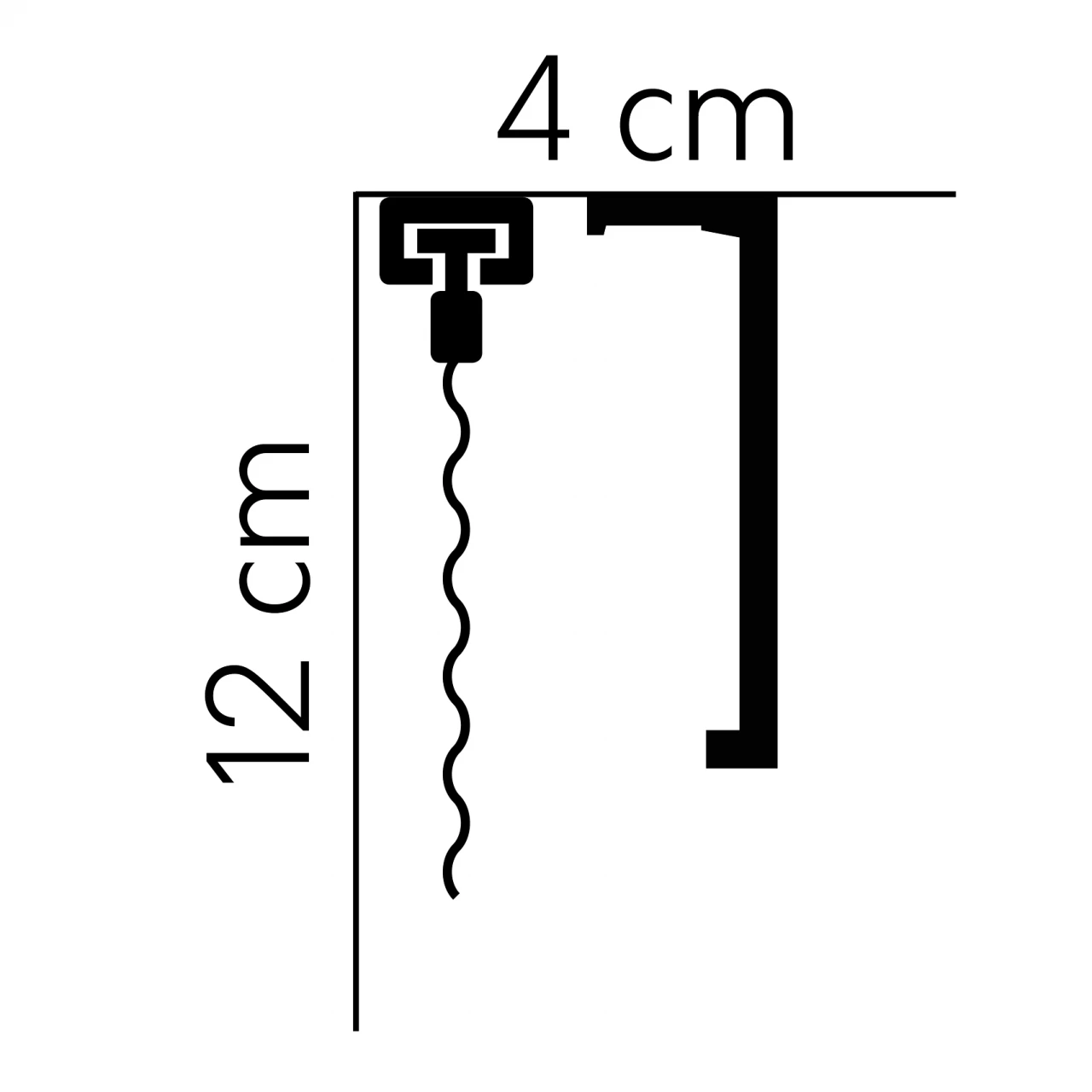 PROVISTON | Vorhangleiste "RM035T" | 40 X 120 X 2000 Mm | Weiß | Stuckleiste | Lichtleiste | Modern 4 PROVISTON | Vorhangleiste "RM035T" | 40 X 120 X 2000 Mm | Weiß | Stuckleiste | Lichtleiste | Modern – Bild 2