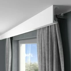 PROVISTON | Vorhangleiste "RM046T" | 50 X 120 X 2000 Mm | Weiß | Stuckleiste | Lichtleiste | Modern -Profistuck Verkäufe QL046T 3 1280x1280