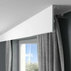 PROVISTON | Vorhangleiste "RM056T" | 55 X 180 X 2000 Mm | Weiß | Stuckleiste | Lichtleiste | Modern -Profistuck Verkäufe QL056T 3 1280x1280