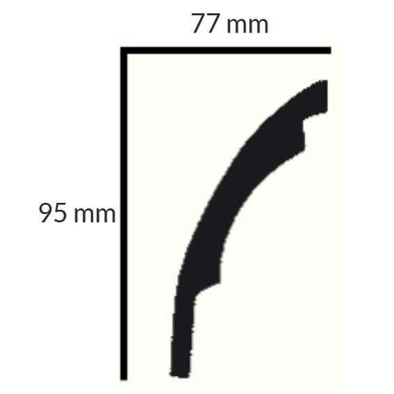 PROVISTON | Gipsleiste Remscheid | Echter Gipsstuck | 77 X 95 X 1180 Mm | Stuckleisten Aus Gips 4 PROVISTON | Gipsleiste Remscheid | Echter Gipsstuck | 77 X 95 X 1180 Mm | Stuckleisten Aus Gips – Bild 2