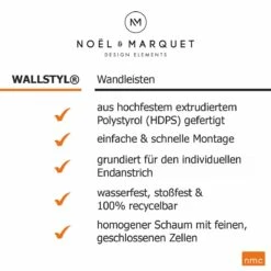 NMC Türrahmungen | WD2-2200 WALLSTYL® Wandleiste | 15 X 70 X 2200 Mm | Polystyrol | Weiß -Profistuck Verkäufe USP Wallstyl WandleistenM66vbuHM0NtZx 1280x1280