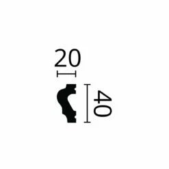 NMC Zierleiste "Genf" WL2 WALLSTYL® Wandleiste 20 X 40 X 2000 Mm Polystyrol Weiß -Profistuck Verkäufe WALLSTYL WL2 2 1280x1280