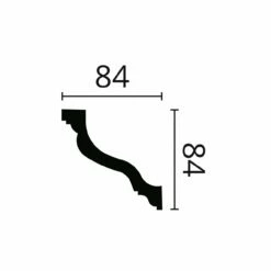 NMC Stuckleiste "Bergamo" | WT10 WALLSTYL® Deckenleiste | 80 X 80 X 2000 Mm | Polystyrol | Weiß -Profistuck Verkäufe WALLSTYL WT10 2 1280x1280