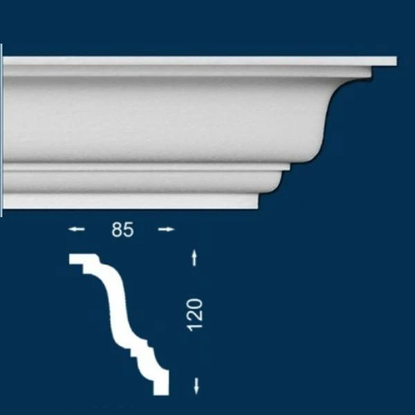 Wiesemann | Innenwinkel "Ambelia 21" | Polystyrol | 120 X 85 X 200 Mm | Weiß | Stuckleisten Winkel 5 Wiesemann | Innenwinkel "Ambelia 21" | Polystyrol | 120 X 85 X 200 Mm | Weiß | Stuckleisten Winkel – Bild 3