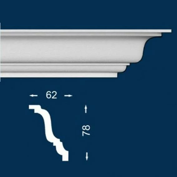 Wiesemann Stuckleiste Ambelia 20 Polystyrol 62 X 78 X 2000 Mm Deckenleiste Weiß 6 Wiesemann Stuckleiste Ambelia 20 Polystyrol 62 X 78 X 2000 Mm Deckenleiste Weiß – Bild 4