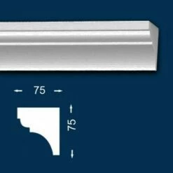 Wiesemann | Vorhangleiste "Amsterdam 14" | Polystyrol | 75 X 75 X 2000 Mm | Deckenleiste | Weiß -Profistuck Verkäufe amsterdam14 1 1280x1280