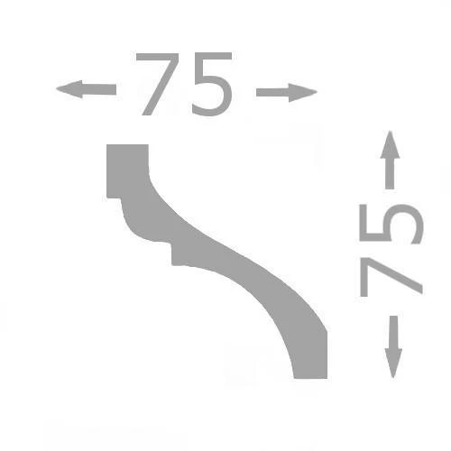 Wiesemann | Stuckleiste Amsterdam 14 | Polystyrol | 75 X 75 X 2000 Mm | Deckenleiste | Weiß 4 Wiesemann | Stuckleiste Amsterdam 14 | Polystyrol | 75 X 75 X 2000 Mm | Deckenleiste | Weiß – Bild 2