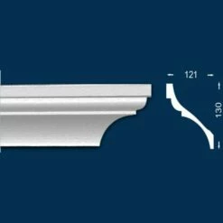 Wiesemann | Stuckleiste Amsterdam 15 | Polystyrol | 121 X 130 X 2000 Mm | Deckenleiste | Weiß -Profistuck Verkäufe amsterdam 15 1280x1280