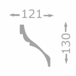 Wiesemann | Stuckleiste Amsterdam 15 | Polystyrol | 121 X 130 X 2000 Mm | Deckenleiste | Weiß -Profistuck Verkäufe amsterdam 15 q 1280x1280