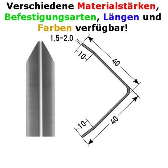 Auer | Bau- & Montageprofile Gomera | 40 X 40 Mm | Eckschutzwinkel Dreifach Gekantet | Aluminium 6 Auer | Bau- & Montageprofile Gomera | 40 X 40 Mm | Eckschutzwinkel Dreifach Gekantet | Aluminium – Bild 4