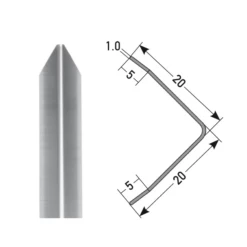PROVISTON Bau- & Montageprofile Isora H 20 Mm B 20 Mm Eckschutzwinkel Dreifach Gekantet -Profistuck Verkäufe auer0481 4 1280x1280