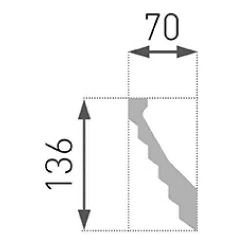 Marbet | Innenwinkel "Marbet B38" | Polystyrol | 136 X 70 X 200 Mm | Weiß | Stuckleisten Winkel 4 Marbet | Innenwinkel "Marbet B38" | Polystyrol | 136 X 70 X 200 Mm | Weiß | Stuckleisten Winkel – Bild 2