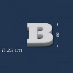 Wiesemann | Deko Buchstabe "B" | Polystyrol | Höhe: 250 Mm | Styropor Buchstabe | 3D Buchstabe