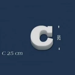 Wiesemann | Deko Buchstabe "C" | Polystyrol | Höhe: 250 Mm | Styropor Buchstabe | 3D Buchstabe