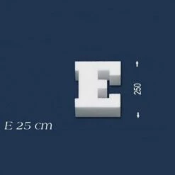 Wiesemann | Deko Buchstabe "E" | Polystyrol | Höhe: 250 Mm | Styropor Buchstabe | 3D Buchstabe