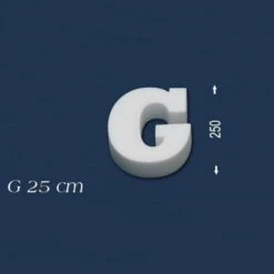Wiesemann | Deko Buchstabe "G" | Polystyrol | Höhe: 250 Mm | Styropor Buchstabe | 3D Buchstabe