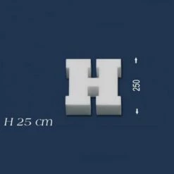 Wiesemann | Deko Buchstabe "H" | Polystyrol | Höhe: 250 Mm | Styropor Buchstabe | 3D Buchstabe