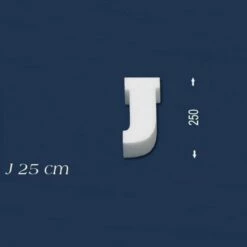 Wiesemann | Deko Buchstabe "J" | Polystyrol | Höhe: 250 Mm | Styropor Buchstabe | 3D Buchstabe