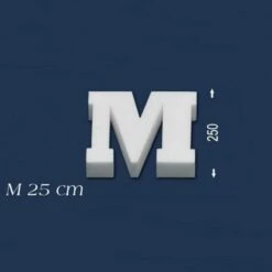 Wiesemann | Deko Buchstabe "M" | Polystyrol | Höhe: 250 Mm | Styropor Buchstabe | 3D Buchstabe