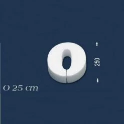 Wiesemann | Deko Buchstabe "O" | Polystyrol | Höhe: 250 Mm | Styropor Buchstabe | 3D Buchstabe