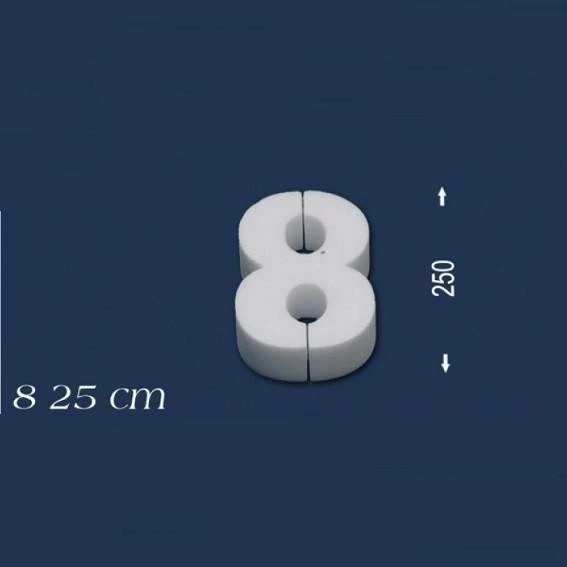 Wiesemann | Deko Zahl "8" | Polystyrol | Höhe: 250 Mm | Styropor Zahl | 3D Zahl 3 Wiesemann | Deko Zahl "8" | Polystyrol | Höhe: 250 Mm | Styropor Zahl | 3D Zahl