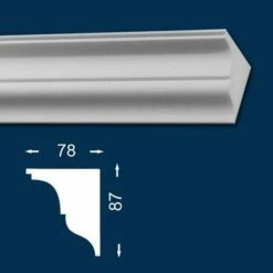 Wiesemann | Vorhangleiste "Budapest 41" | Polystyrol | 78 X 87 X 2000 Mm | Deckenleiste | Weiß