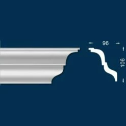 Wiesemann | Stuckleiste Budapest 42 | Polystyrol | 96 X 106 X 2000 Mm | Deckenleiste | Weiß -Profistuck Verkäufe budapest 42 3 1280x1280