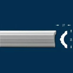 Wiesemann | Zierleiste Düsseldorf 59 | Polystyrol | 27 X 64 X 2000 Mm | Wandleiste | Weiß -Profistuck Verkäufe d ssedorf 59 1280x1280