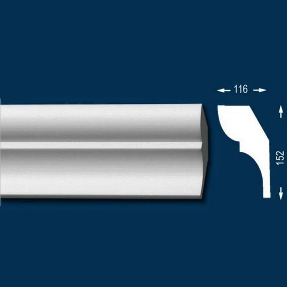 Wiesemann | Fassadenprofil "FP21" | Fassadenstuck | 116 X 152 X 2000 Mm | Innenstuck | Unbeschichtet 5 Wiesemann | Fassadenprofil "FP21" | Fassadenstuck | 116 X 152 X 2000 Mm | Innenstuck | Unbeschichtet – Bild 3